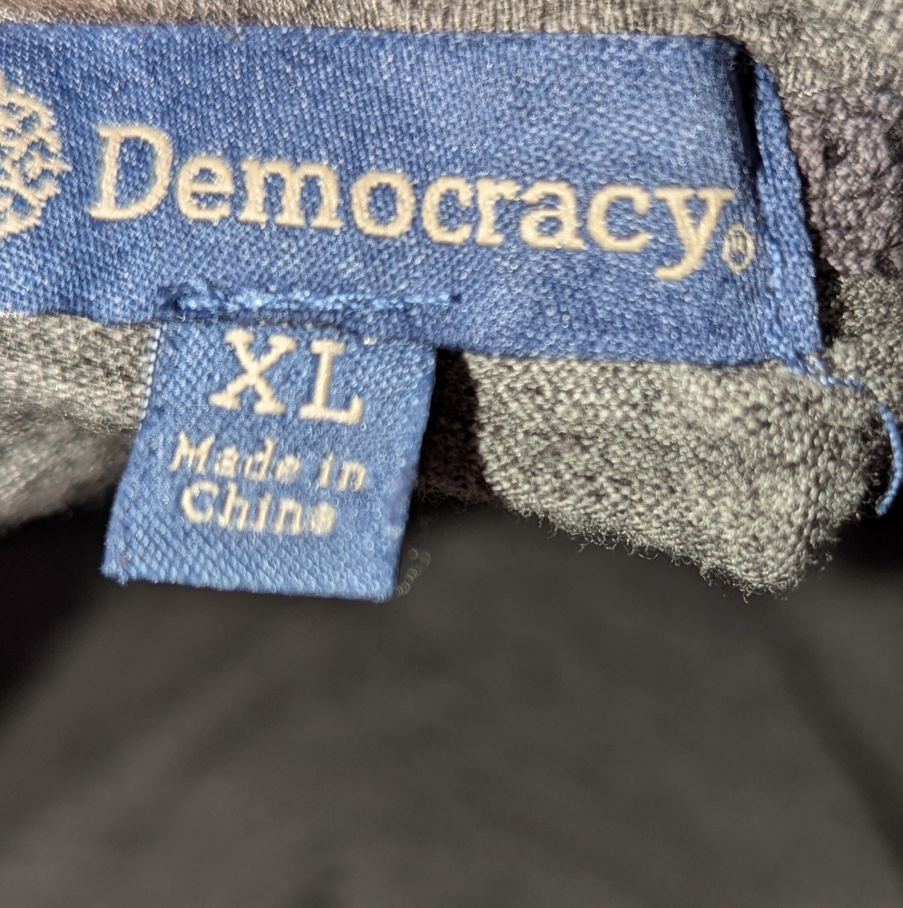 Democracy Charcoal Gray Women's Blouse - Picture 6 of 8